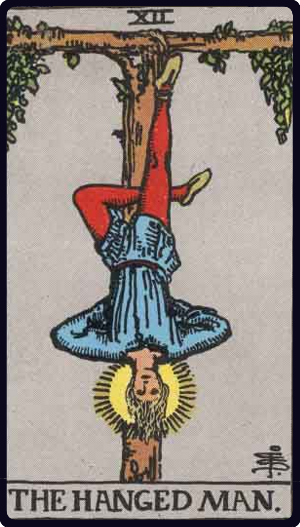 吊るされた男逆位置 タロットカード 表面